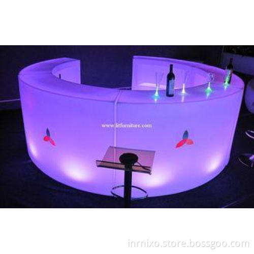 Remote control LED round bar counter / LED wine display tab